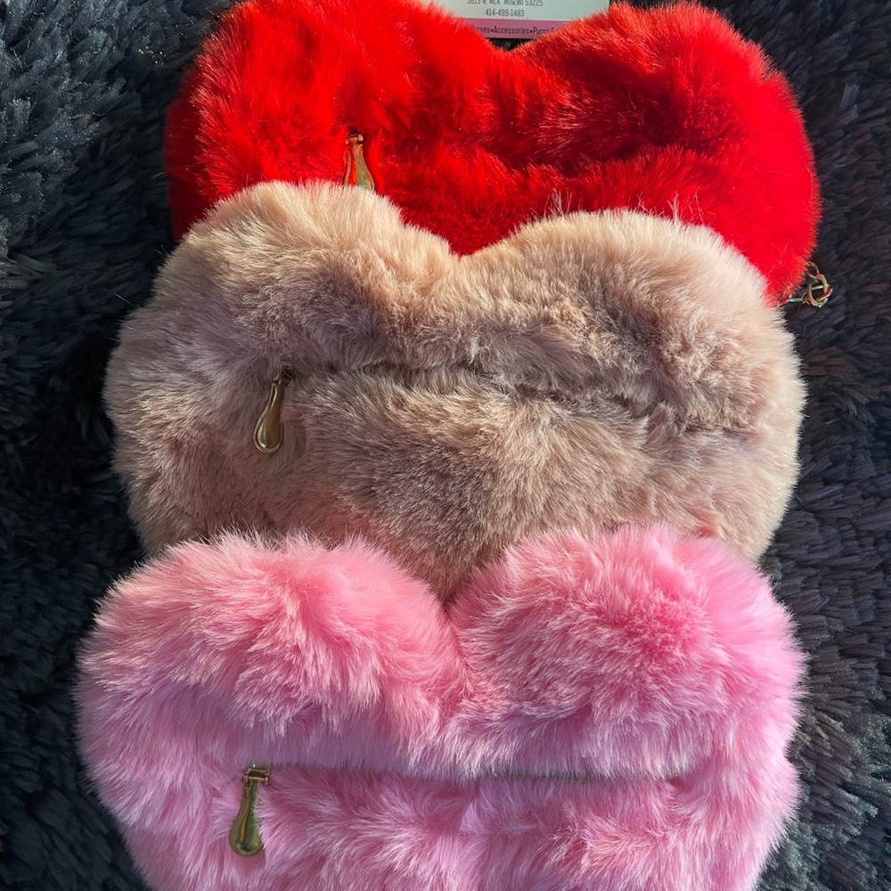 Heart Shaped Faux Crossbody Bag
